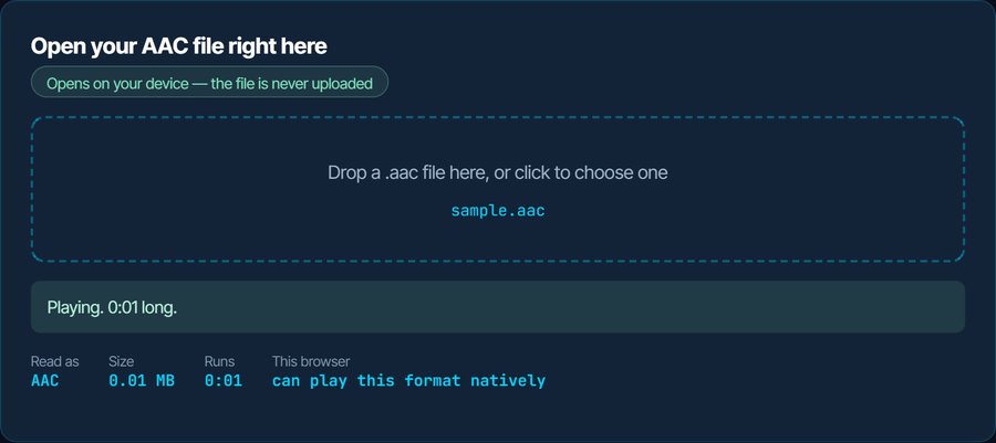 How to open an AAC file