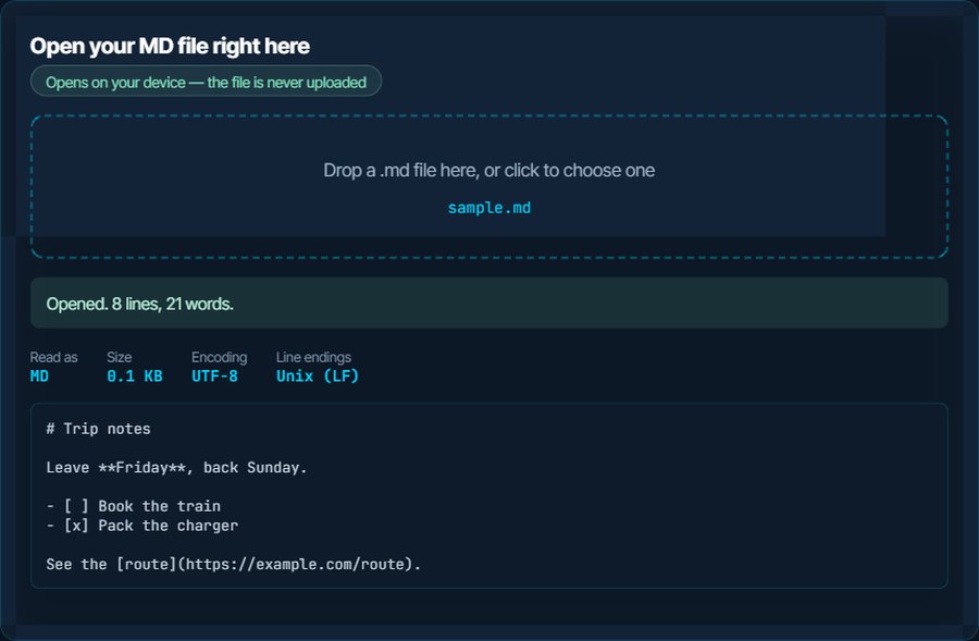 How to open an MD file