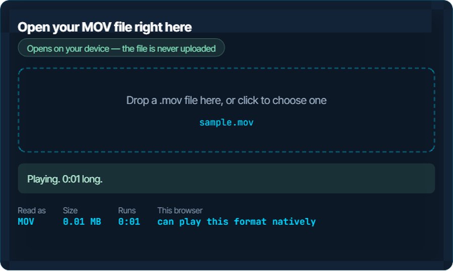 How to open a MOV file