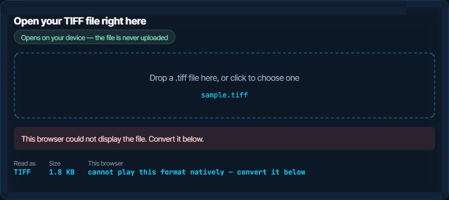 How to open a TIFF file