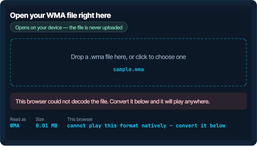 How to open a WMA file