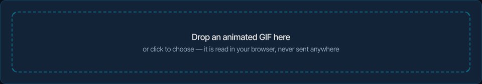 Zone de dépôt du Modificateur de vitesse de GIF de KlipTools, l'outil à utiliser une fois le GIF créé