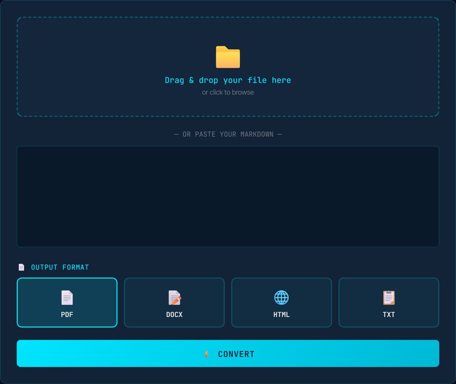 KlipTools Markdown converter tool