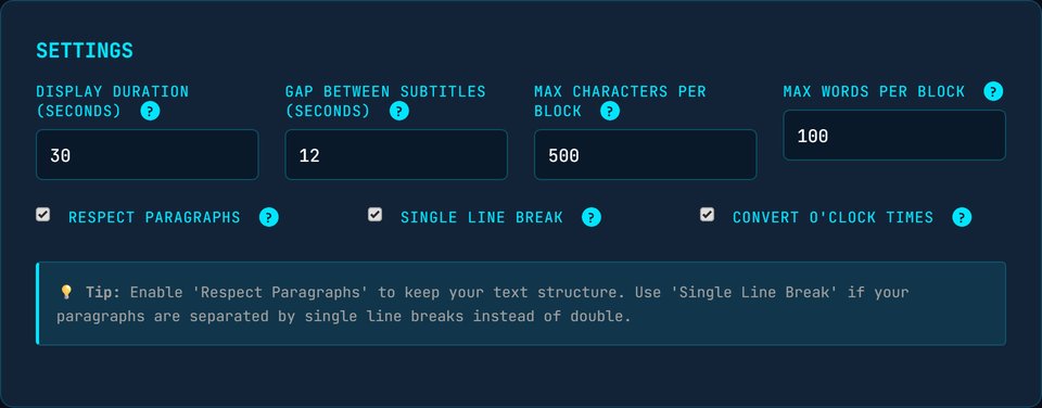 KlipTools SRT converter tool